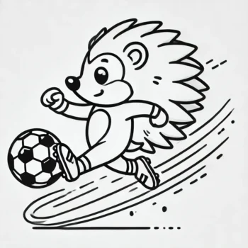 Desenho para Colorir – Sonic Jogando Bola