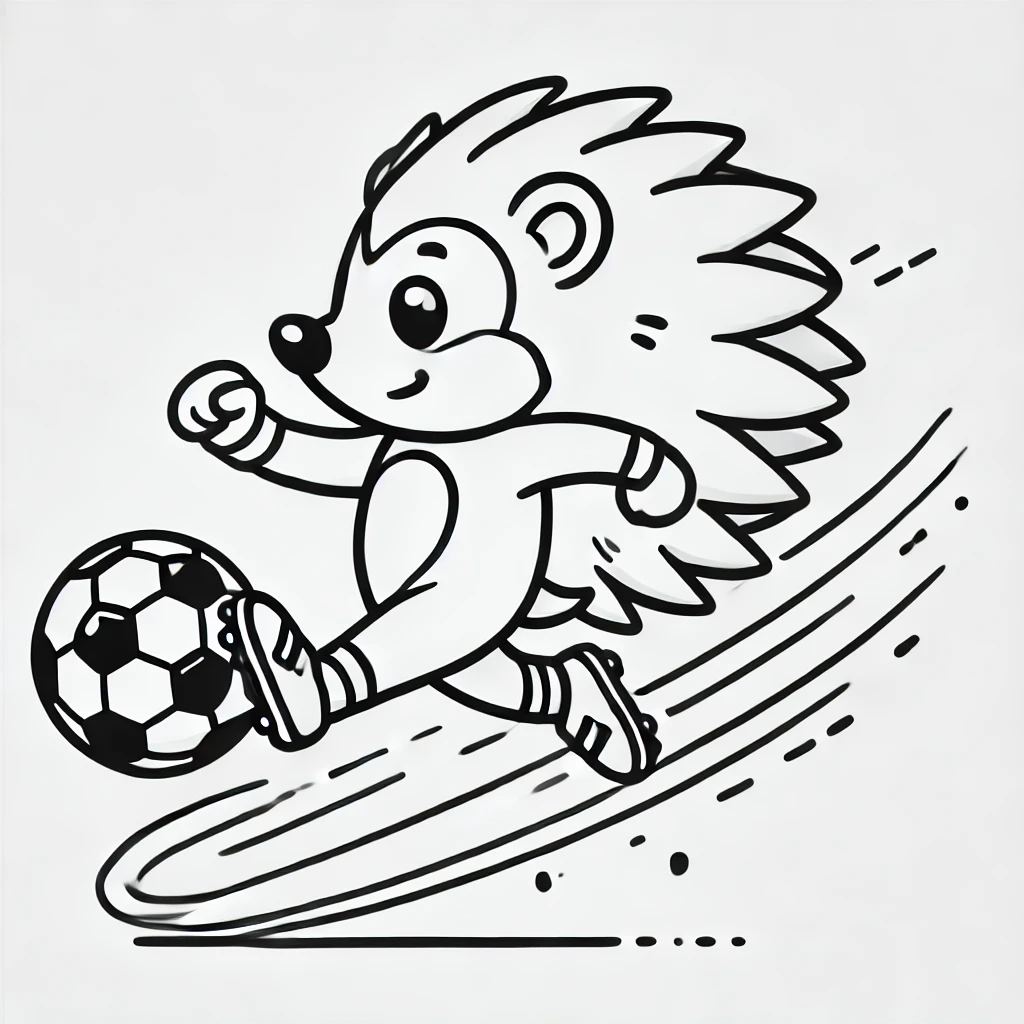 Desenho para Colorir - Sonic Jogando Bola